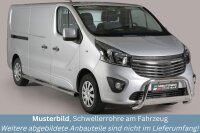 Schwellerrohre mit Tritt für RENAULT Trafic 3 L2 ab Bj.14- Edelstahl Ø76mm mit TÜV