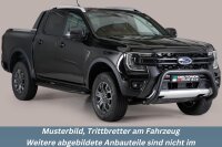 Trittbretter SCHWARZ für FORD Ranger Doppelkabine 2023- Edelstahl mit TÜV