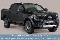 Schwellerrohre mit Tritt SCHWARZ für FORD Ranger...