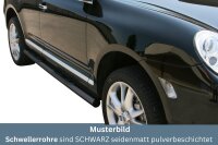 Schwellerrohre SCHWARZ mit Tritt für PORSCHE Cayenne...