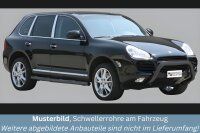 Schwellerrohre SCHWARZ mit Tritt für PORSCHE Cayenne...