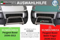 Frontbügel Edelstahl schwarz für Peugeot Boxer MAXI 2006-2014 63mm mit Gutachten