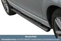 Schwellerrohre SCHWARZ oval mit Tritt für Audi Q7 4L...