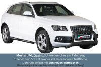 Schwellerrohre SCHWARZ oval mit Tritt für Audi Q5...