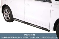 Schwellerrohre SCHWARZ Design für Audi Q5 Bj. 2008-15 Edelstahl mit TÜV