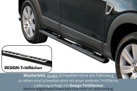 Schwellerrohre SCHWARZ Design für CHEVROLET Captiva Baujahr 06-10 Edelstahl mit TÜV