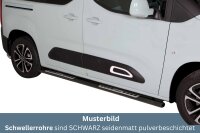 Schwellerrohre SCHWARZ Design für CITROEN Berlingo Bj. 2018- Edelstahl mit TÜV