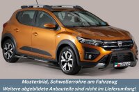 Schwellerrohre SCHWARZ Design für Dacia Sandero...