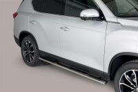 Schwellerrohre oval mit Tritt für SSANGYONG Rexton Bj. 2023- Edelstahl mit TÜV