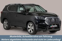 Schwellerrohre Design Schwarz für SSANGYONG Rexton Bj. 2023- Edelstahl mit TÜV