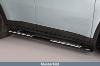 Schwellerrohre Design Schwarz für SSANGYONG Rexton Bj. 2023- Edelstahl mit TÜV