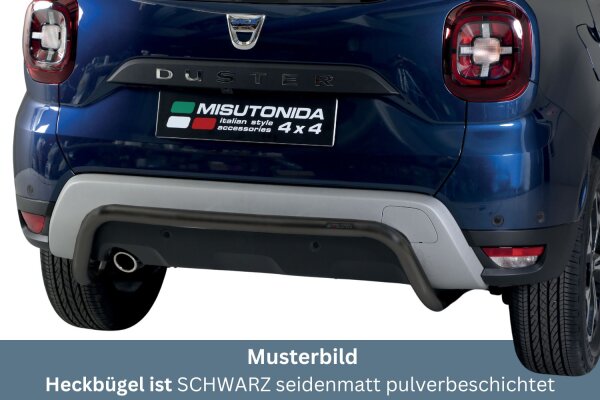 Heckschutzbügel SCHWARZ für DACIA Duster Bj.2018- V2A Ø50mm TÜV Edelstahl