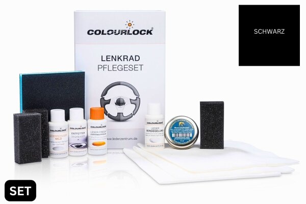 COLOURLOCK Lederreparatur Set Lenkrad SCHWARZ für Leder- und Kunstleder im Auto