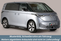Schwellerrohre Design SCHWARZ für VW ID Buzz Edelstahl mit TÜV