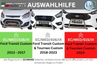 Frontbügel Edelstahl schwarz für Ford Transit Custom & Tourneo Custom 2023- Ø63mm