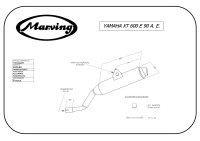 MARVING Auspuff "Amacal" verchromt + Aluhülle für Yamaha XT 600 E A.E.90