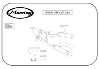 MARVING Auspuff paar "Master" verchromt für Suzuki GSX 1100 G Bj.1991-