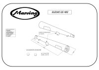 MARVING Auspuff paar "Master" verchromt für Suzuki GS 400