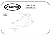 MARVING Slip-on Auspuffpaar "EDR" Stahl / schwarz lackiert für Honda NX 650 DOMINATOR (95-98)