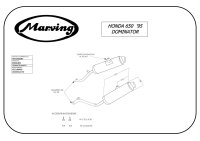 MARVING Auspuffpaar "Amacal" verchromt für Honda NX 650 DOMINATOR 95