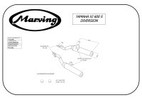 MARVING Auspuffpaar "Master" verchromt für Yamaha XJ 600 S DIVERSION (Bj. 1992-1997)