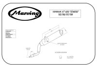 MARVING Auspuff "Amacal" verchromt für YAMAHA XT 600 (84-04) / 600 TENERE (83-98)