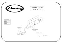 MARVING Auspuff "Amacal" verchromt + Aluhülle für YAMAHA XTZ 660 TENERÉ (1991-1999)