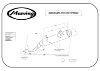 MARVING Auspuff "Enduro amacal" Verchromt für Kawasaki KLR 650/TENGAI (Bj. 1998-2004)