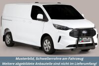 Schwellerrohre SCHWARZ mit Tritt für Ford Transit...