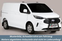 Schwellerrohre SCHWARZ oval mit Tritt für Ford...