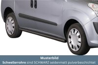 Schwellerrohre SCHWARZ ohne Tritt für OPEL Combo D...