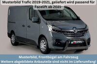 Frontbügel Edelstahl schwarz für Renault Trafic 3 Facelift 2021- Ø63mm mit Gutachten