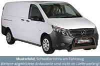 Schwellerrohre SCHWARZ ohne Tritt für Mercedes Vito Viano W447 Edelstahl Ø63mm TÜV