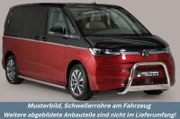 Schwellerrohre ohne Tritt für VW T7 Multivan Edelstahl poliert Ø63mm TÜV