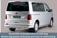 Schwellerrohre ohne Tritt für VW T6 & T6.1 Edelstahl poliert Ø63mm TÜV