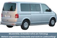 Schwellerrohre ohne Tritt für VW T5 Edelstahl poliert Ø63mm TÜV