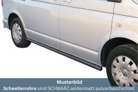 Schwellerrohre SCHWARZ ohne Tritt für VW T5...