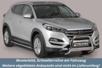 Schwellerrohre oval mit Tritt für HYUNDAI Tucson TL ab Bj. 2018- V2A mit TÜV