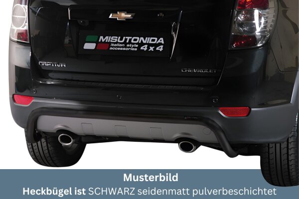 Heckschutzbügel SCHWARZ für CHEVROLET Captiva 2011- V2A Ø50mm TÜV Edelstahl