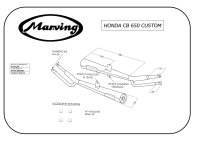 MARVING Auspuffpaar "Master" verchromt für Honda CB 650 C CUSTOM RC05