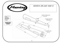 MARVING Auspuffpaar "Master" verchromt für Honda CB 250 / 400 N