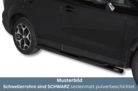 Schwellerrohre SCHWARZ oval mit Tritt für SUBARU...