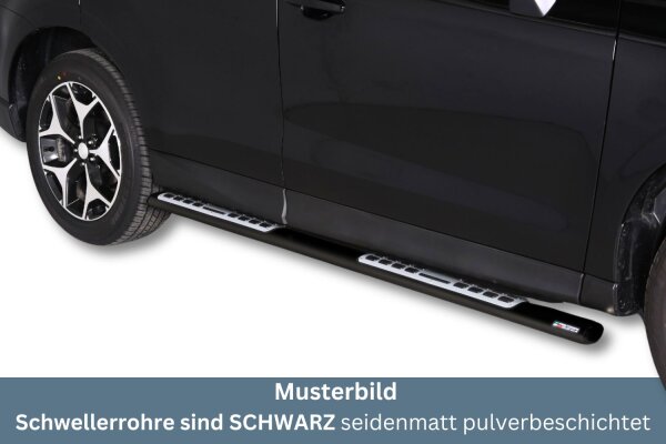 Schwellerrohre SCHWARZ Design für SUBARU Forester SJ Bj. 2013- Edelstahl mit TÜV