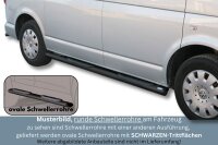 Schwellerrohre SCHWARZ oval mit Tritt für VW T5 ab...