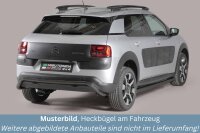 Heckschutzbügel SCHWARZ für CITROEN C4 Cactus V2A Ø50mm TÜV Edelstahl