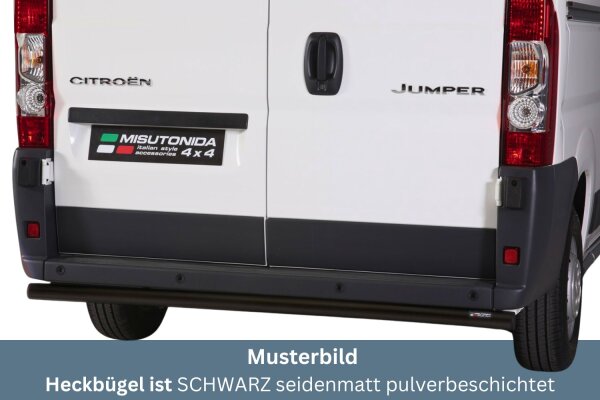 Heckschutzbügel SCHWARZ für CITROEN Jumper 2006- V2A Ø63mm TÜV Edelstahl