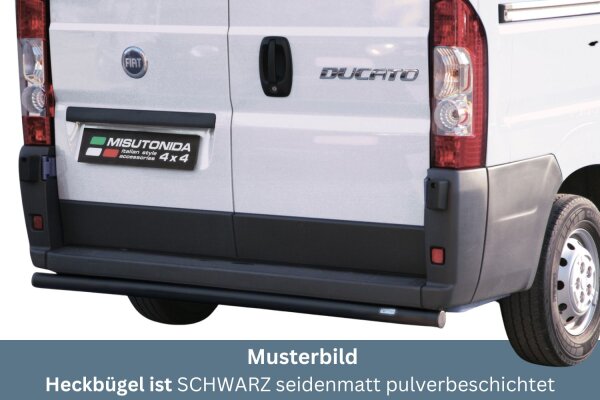 Heckschutzbügel SCHWARZ für FIAT Ducato 2006- V2A Ø63mm TÜV Edelstahl