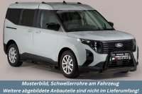 Schwellerrohre SCHWARZ oval mit Tritt für FORD...