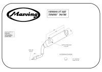 MARVING Auspuff Enduro EDR schwarz lackiert für YAMAHA XT 600 (84-90) / 600 TENERE (83-91)