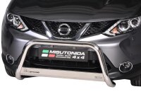 Frontbügel Edelstahl für Nissan Qashqai J11 2017 - 63mm mit Gutachten Frontschutzbügel